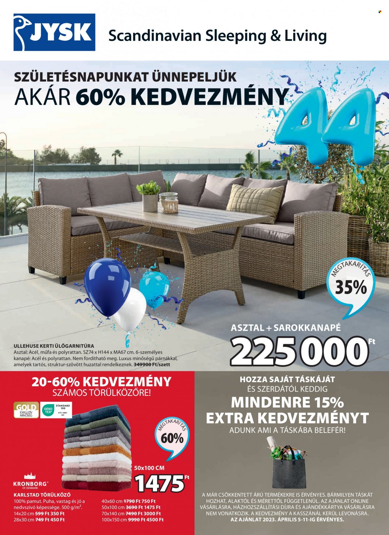 JYSK akciós újságok - 2023.04.05 - 2023.04.11. Oldal 1