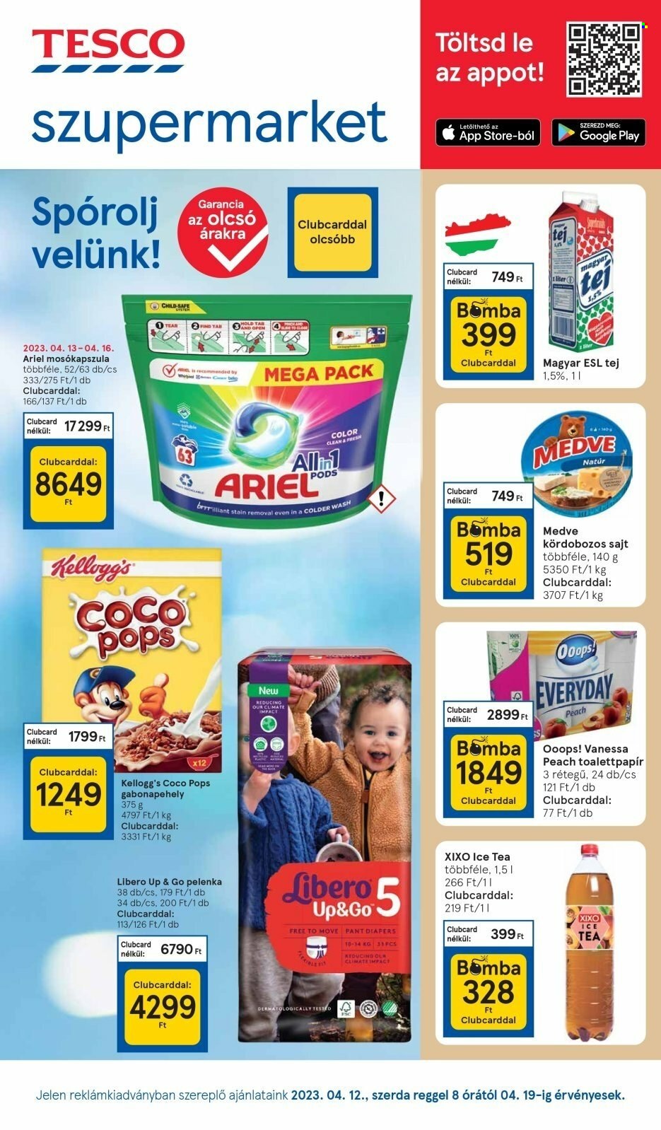 TESCO akciós újságok - 2023.04.12 - 2023.04.19. Oldal 1