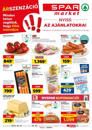 Újság SPAR market - 2023.04.27 - 2023.05.03.