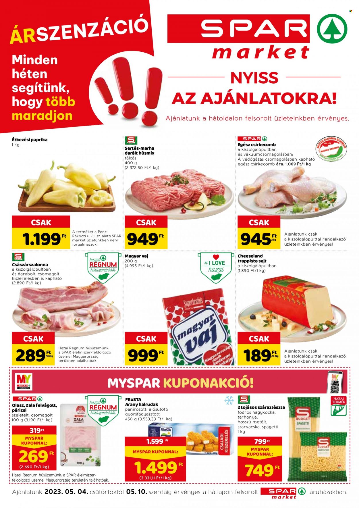 SPAR market akciós újságok - 2023.05.04 - 2023.05.10. Oldal 1