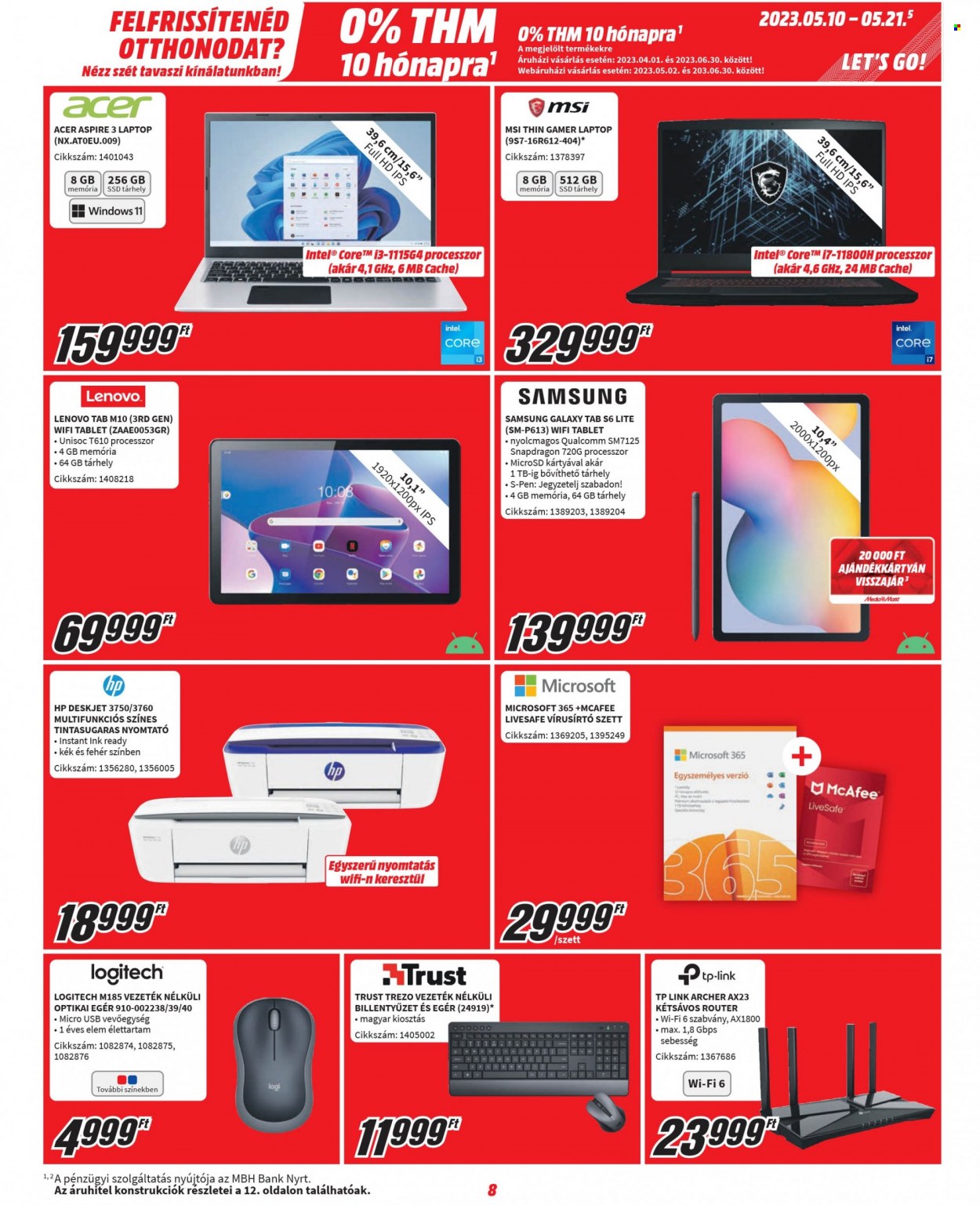 MediaMarkt akciós újságok - 2023.05.10 - 2023.05.21. Oldal 8