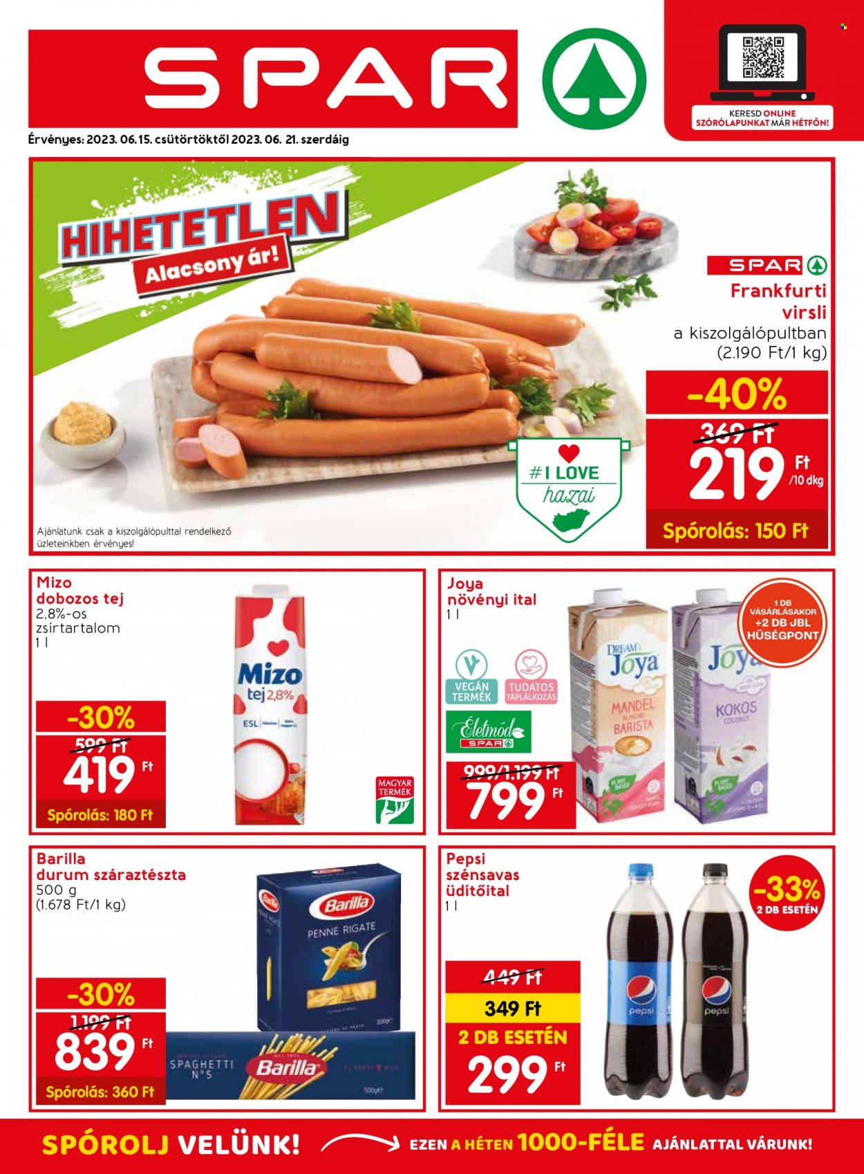 SPAR akciós újságok - 2023.06.15 - 2023.06.21. Oldal 1