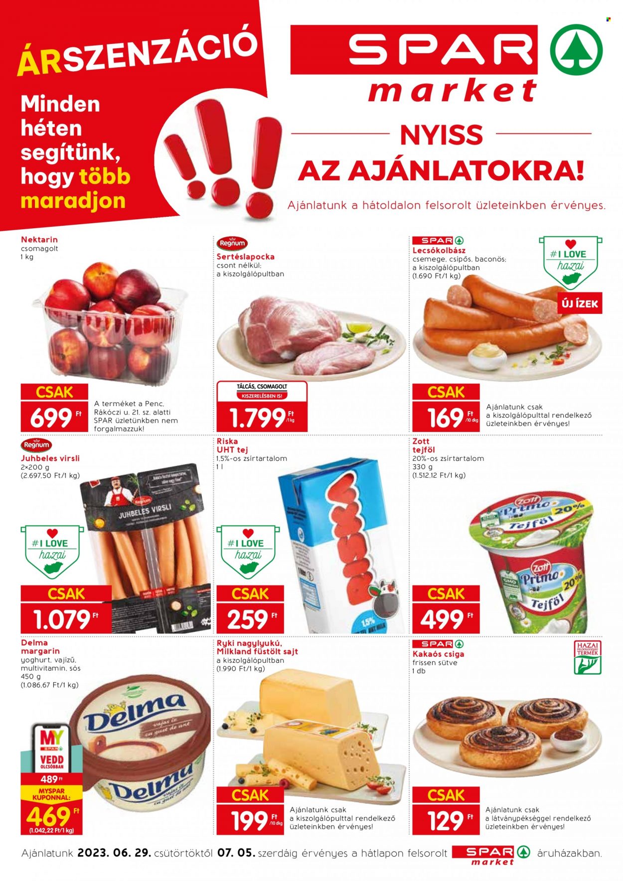 SPAR market akciós újságok - 2023.06.29 - 2023.07.05. Oldal 1