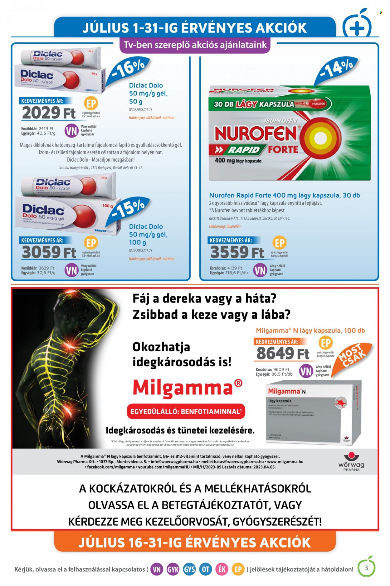 Alma Gyógyszertárak akciós újságok - 2023.07.01 - 2023.07.31. Oldal 3