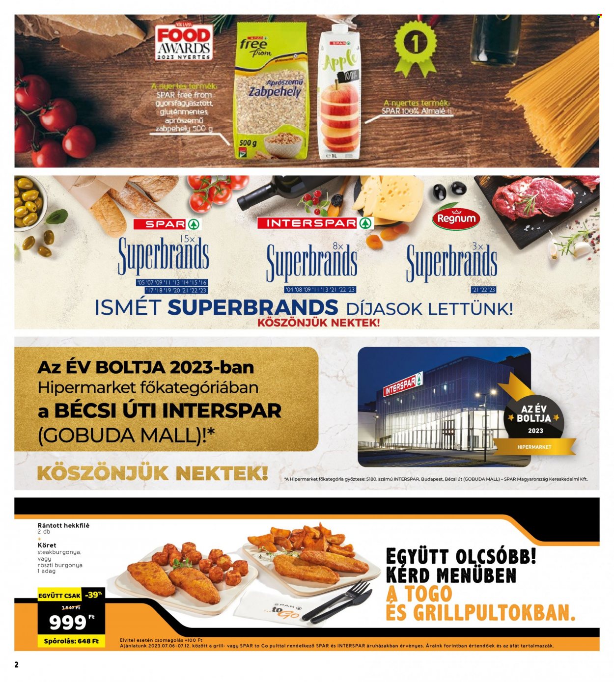 INTERSPAR akciós újságok - 2023.07.06 - 2023.07.12. Oldal 2