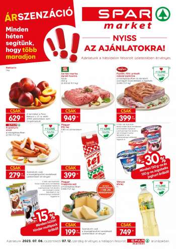 Újság SPAR market - 2023.07.06 - 2023.07.12.