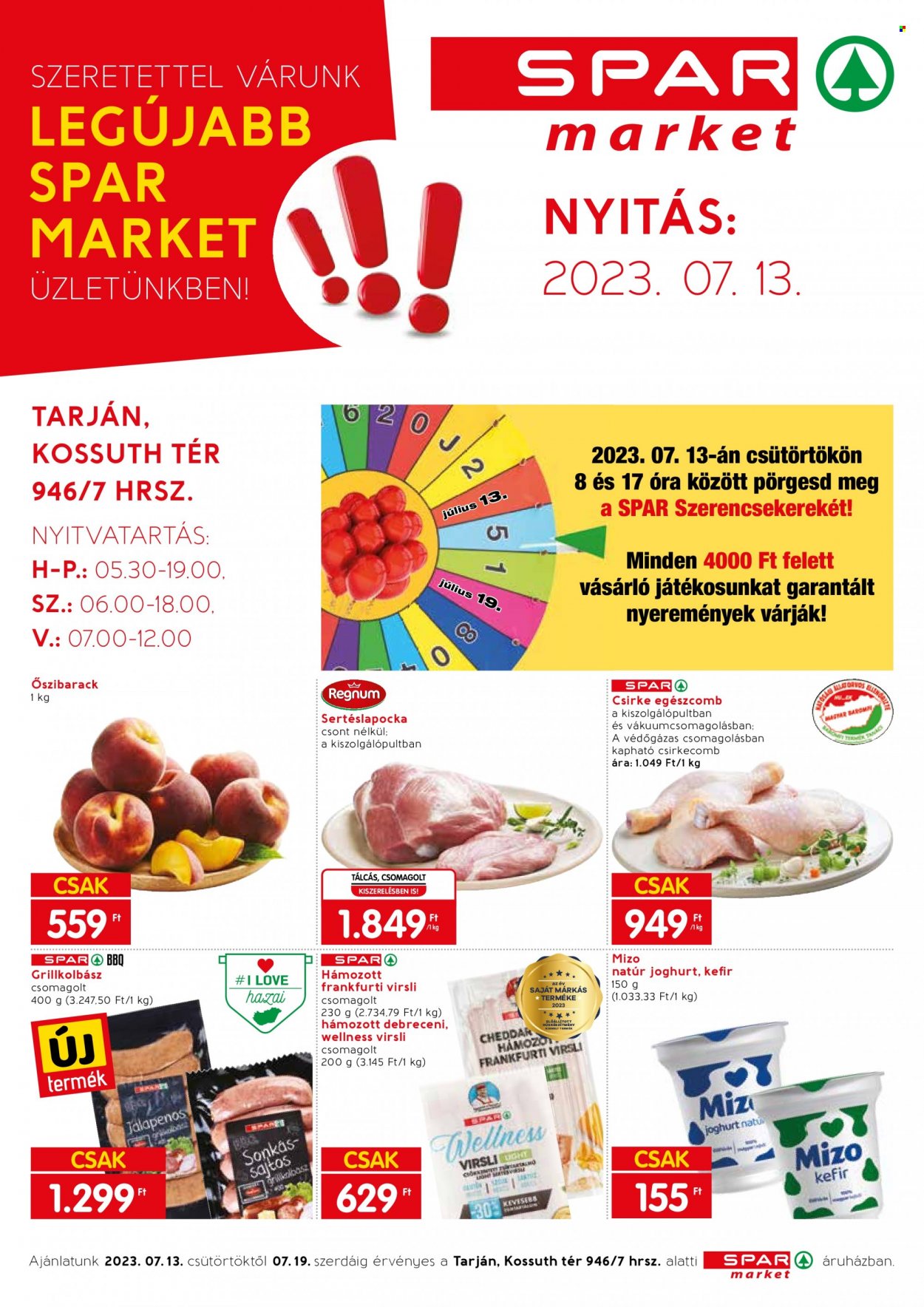 SPAR market akciós újságok - 2023.07.13 - 2023.07.19. Oldal 1