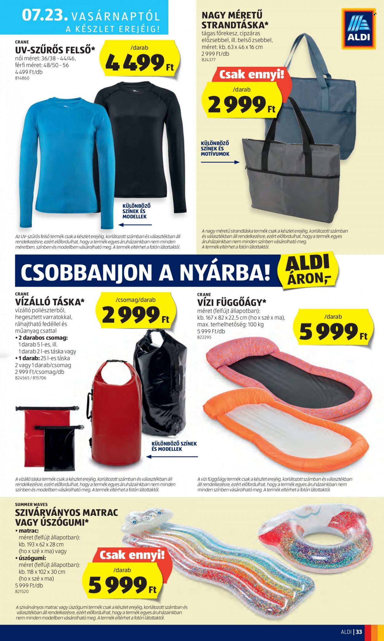 Aldi akciós újságok - 2023.07.20 - 2023.07.26. Oldal 39