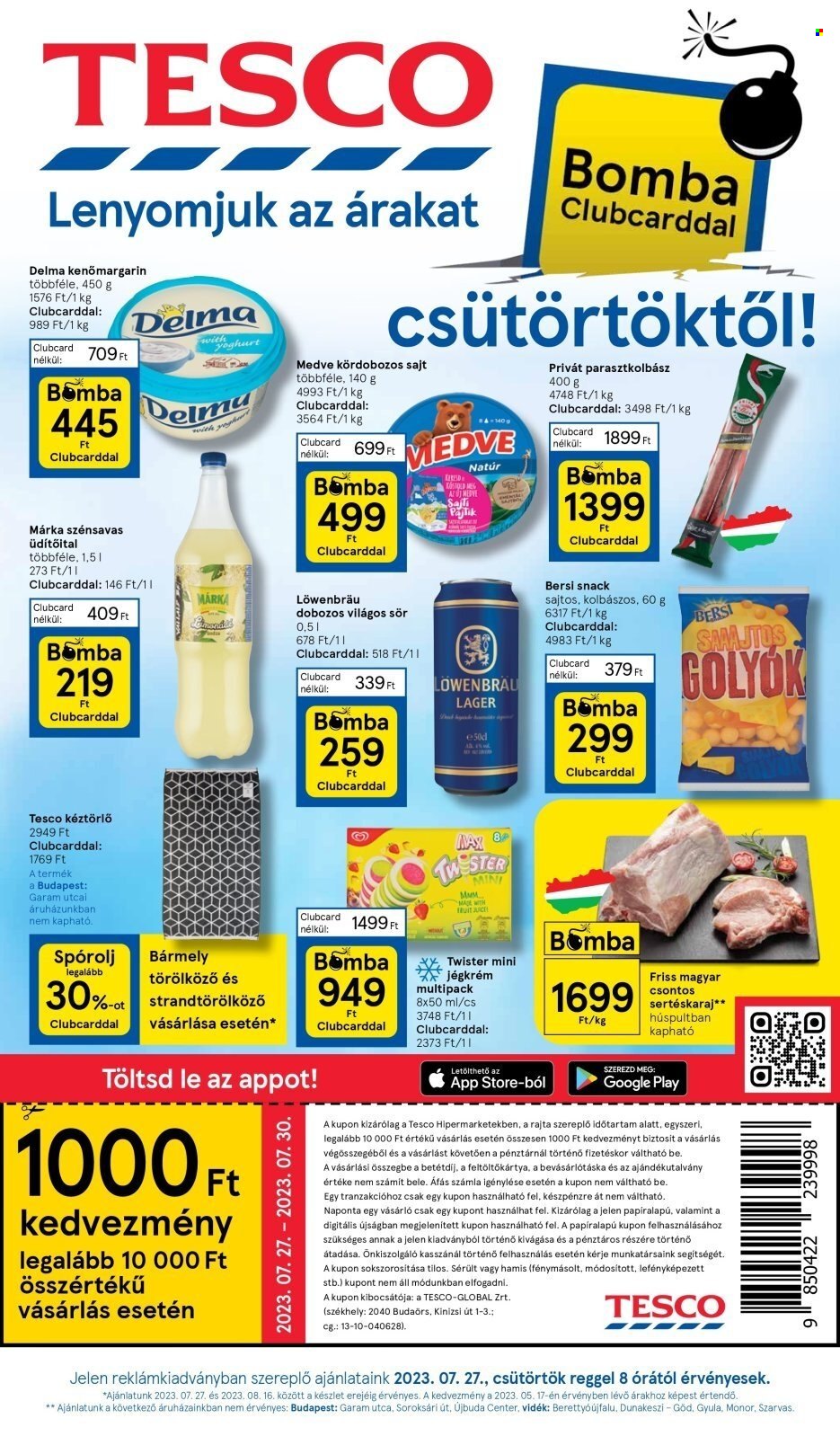 TESCO akciós újságok - 2023.07.27 - 2023.08.02. Oldal 1