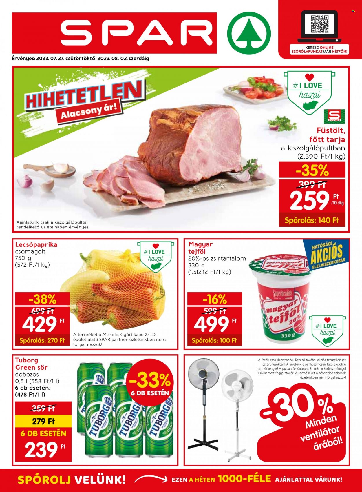 SPAR akciós újságok - 2023.07.27 - 2023.08.02. Oldal 1