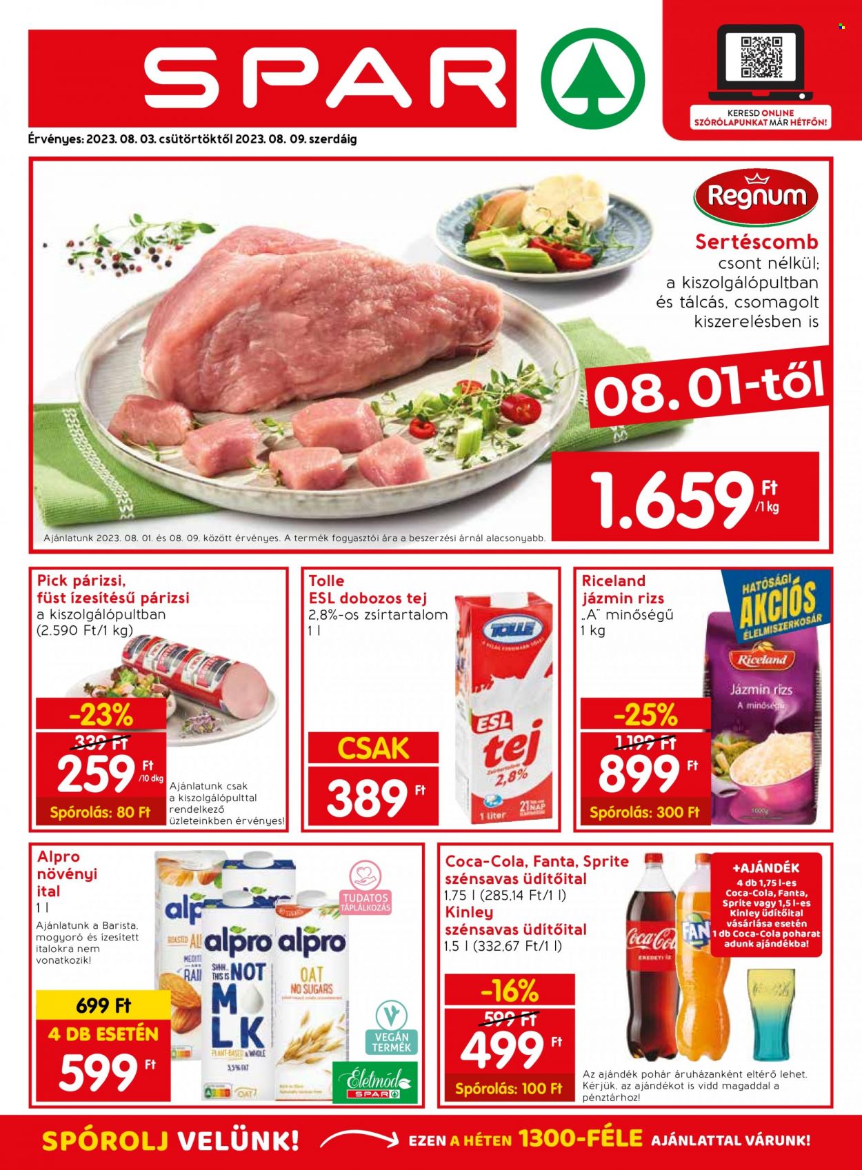 SPAR akciós újságok - 2023.08.03 - 2023.08.09. Oldal 1