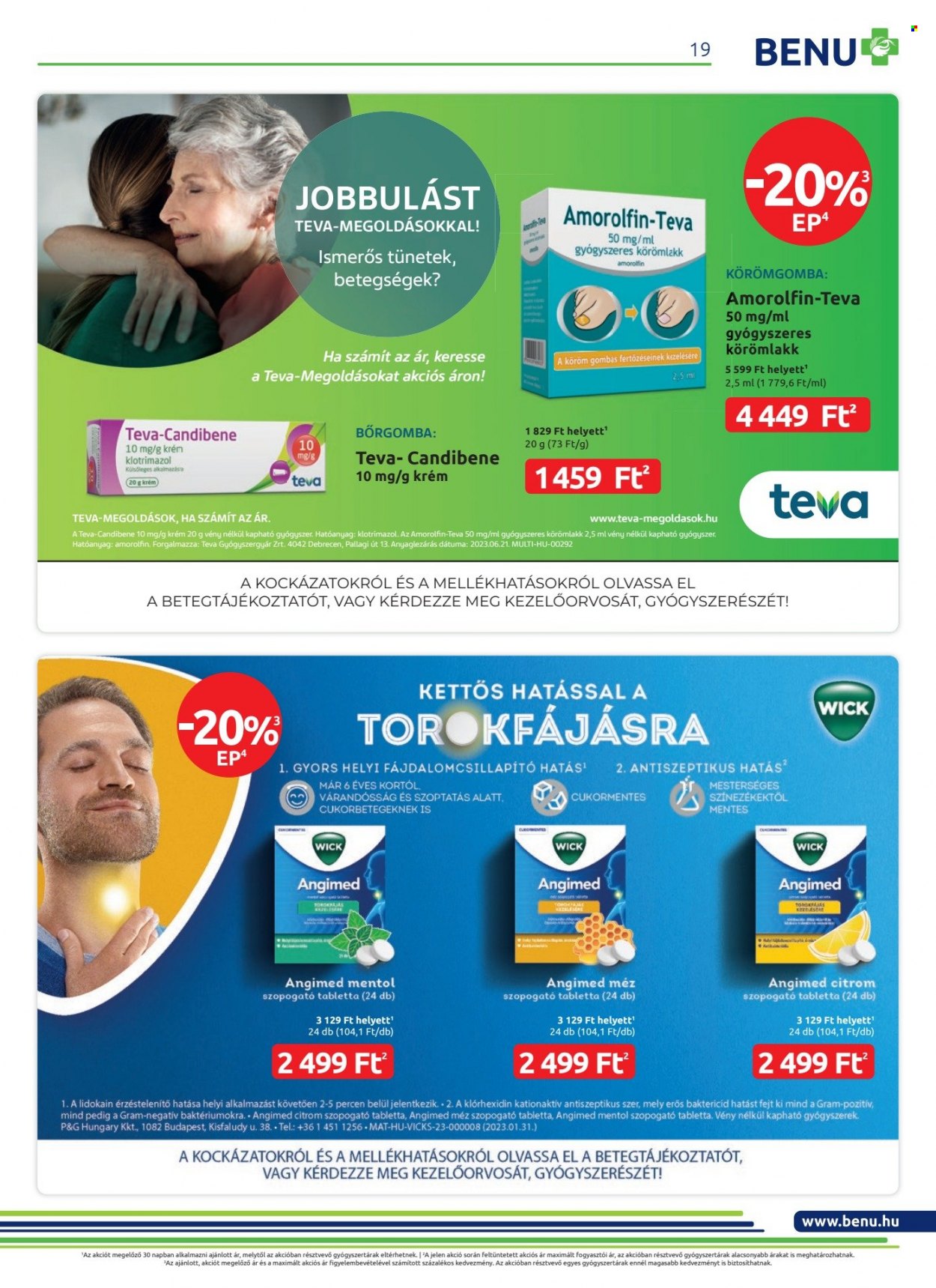 BENU Gyógyszertár akciós újságok - 2023.08.01 - 2023.08.31. Oldal 19