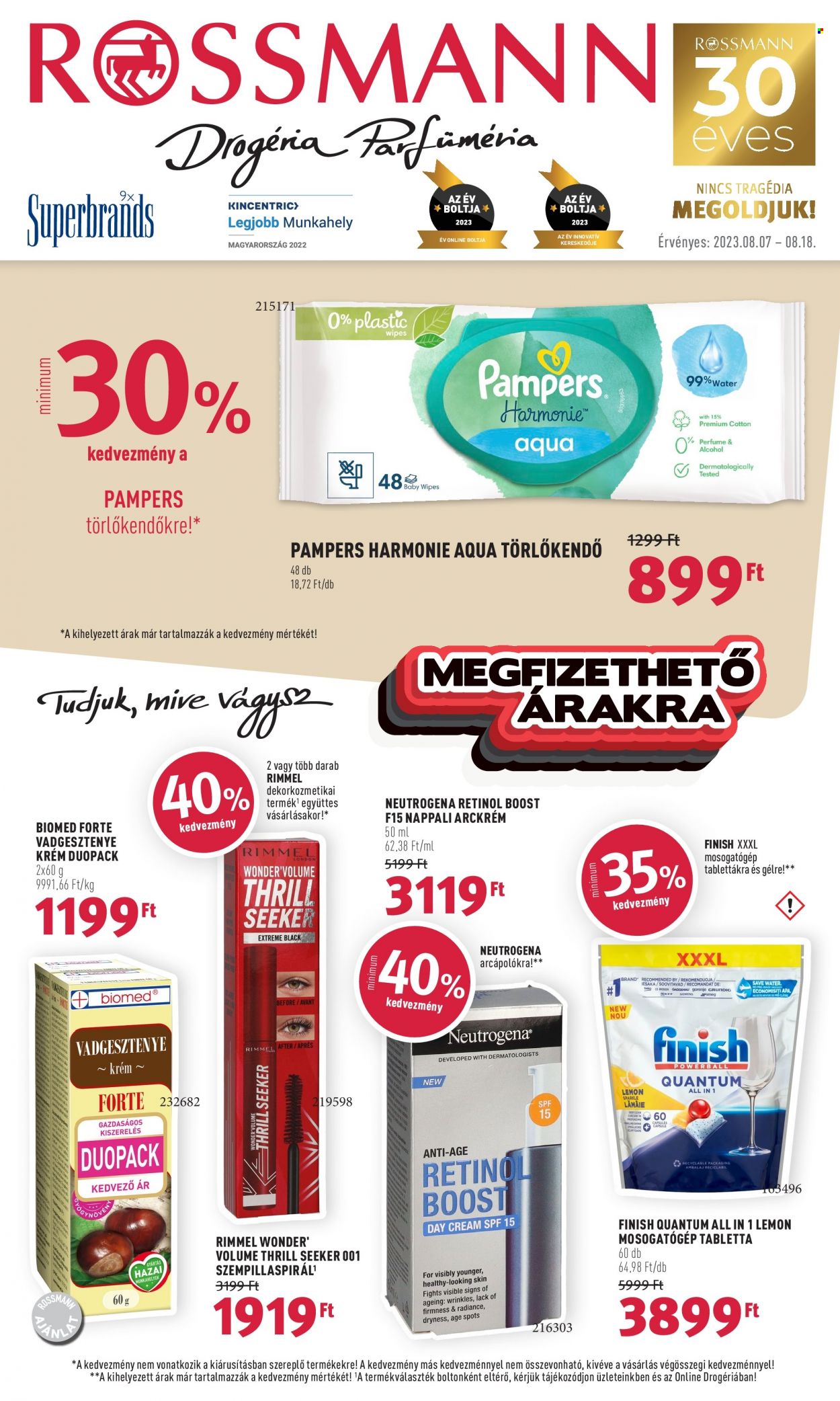 Rossmann akciós újságok - 2023.08.07 - 2023.08.18. Oldal 1