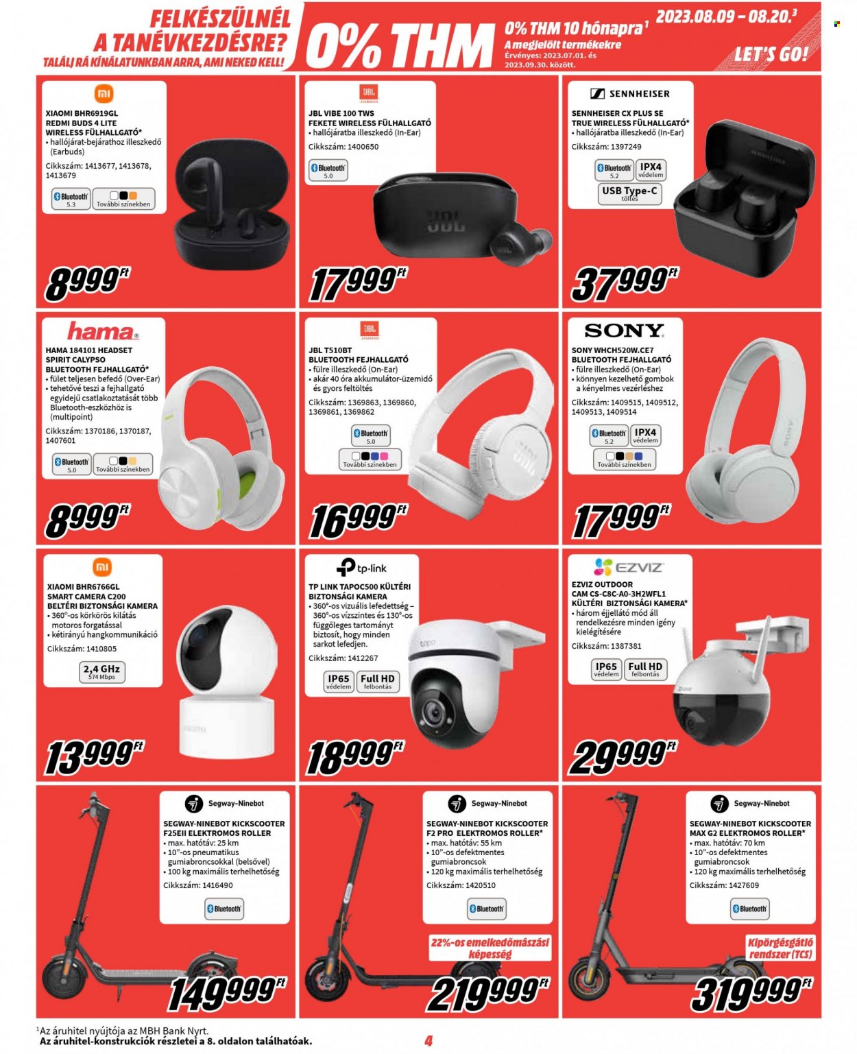 MediaMarkt akciós újságok - 2023.08.09 - 2023.08.20. Oldal 4