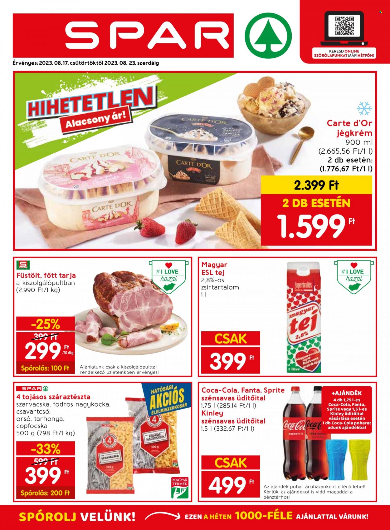 SPAR akciós újságok - 2023.08.17 - 2023.08.23. Oldal 1