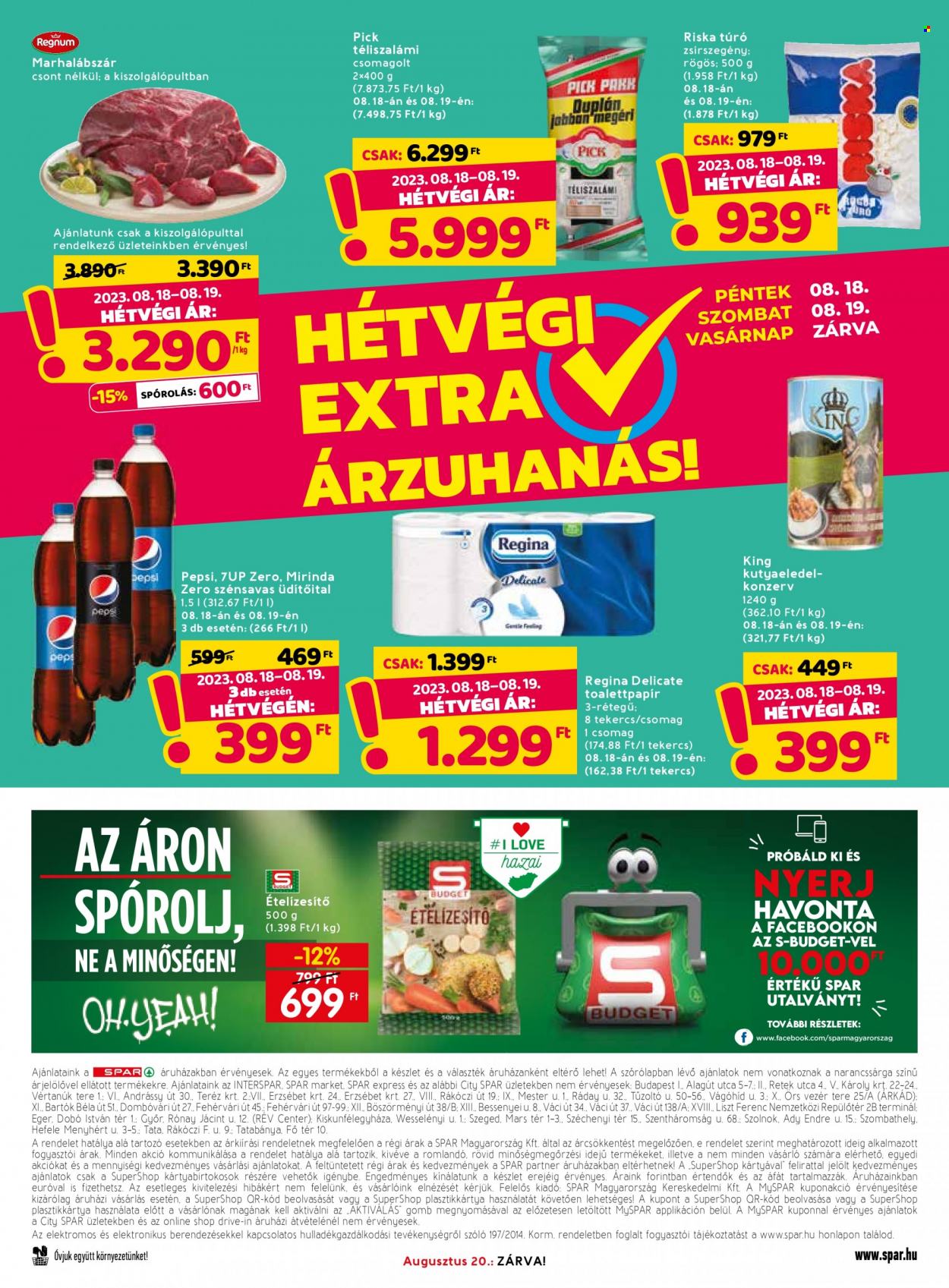 SPAR akciós újságok - 2023.08.17 - 2023.08.23. Oldal 28
