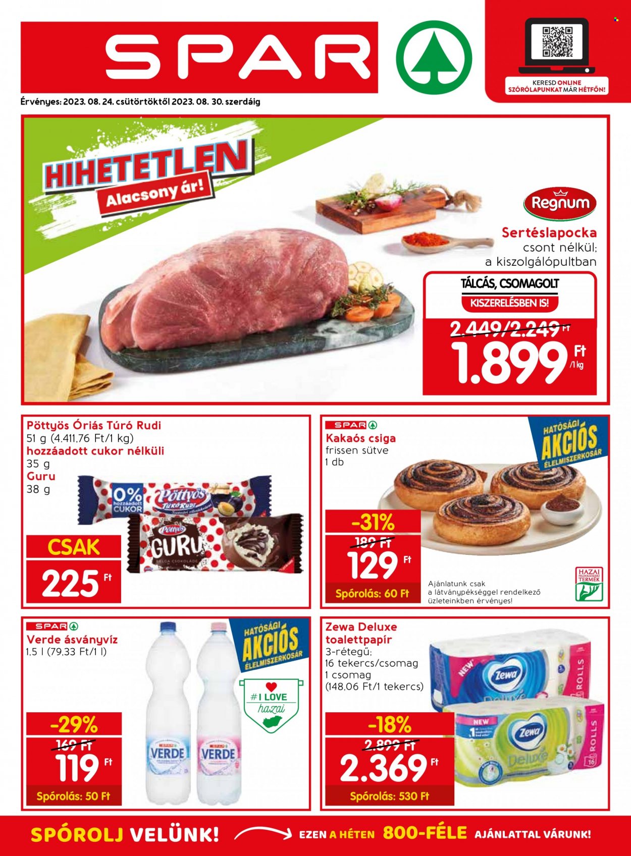 SPAR akciós újságok - 2023.08.24 - 2023.08.30. Oldal 1