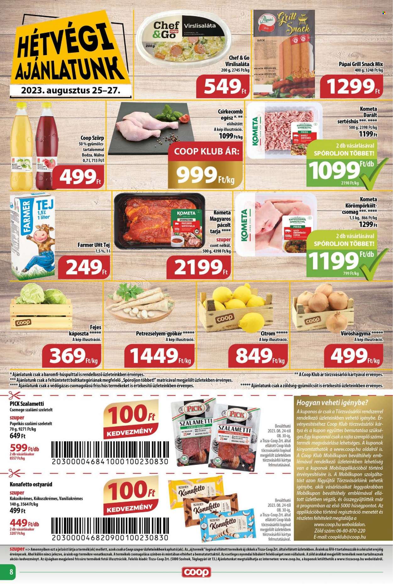 Coop akciós újságok - 2023.08.24 - 2023.08.30. Oldal 8