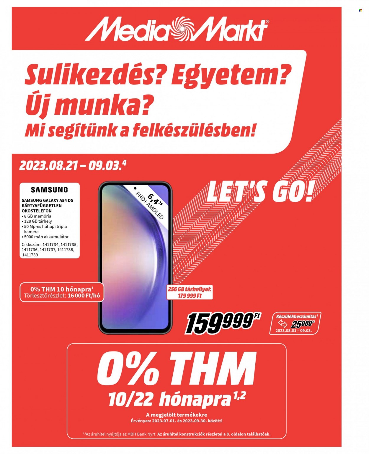 MediaMarkt akciós újságok - 2023.08.21 - 2023.09.03. Oldal 1