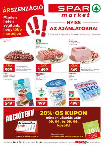 Újság SPAR market - 2023.08.31 - 2023.09.06.
