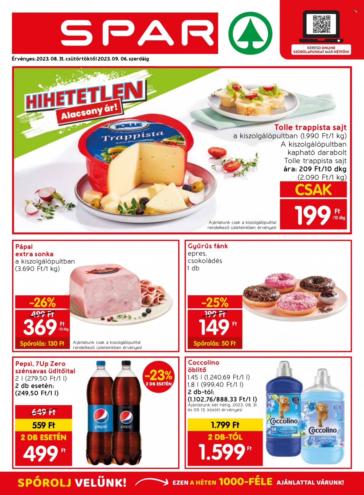 SPAR akciós újságok - 2023.08.31 - 2023.09.06. Oldal 1