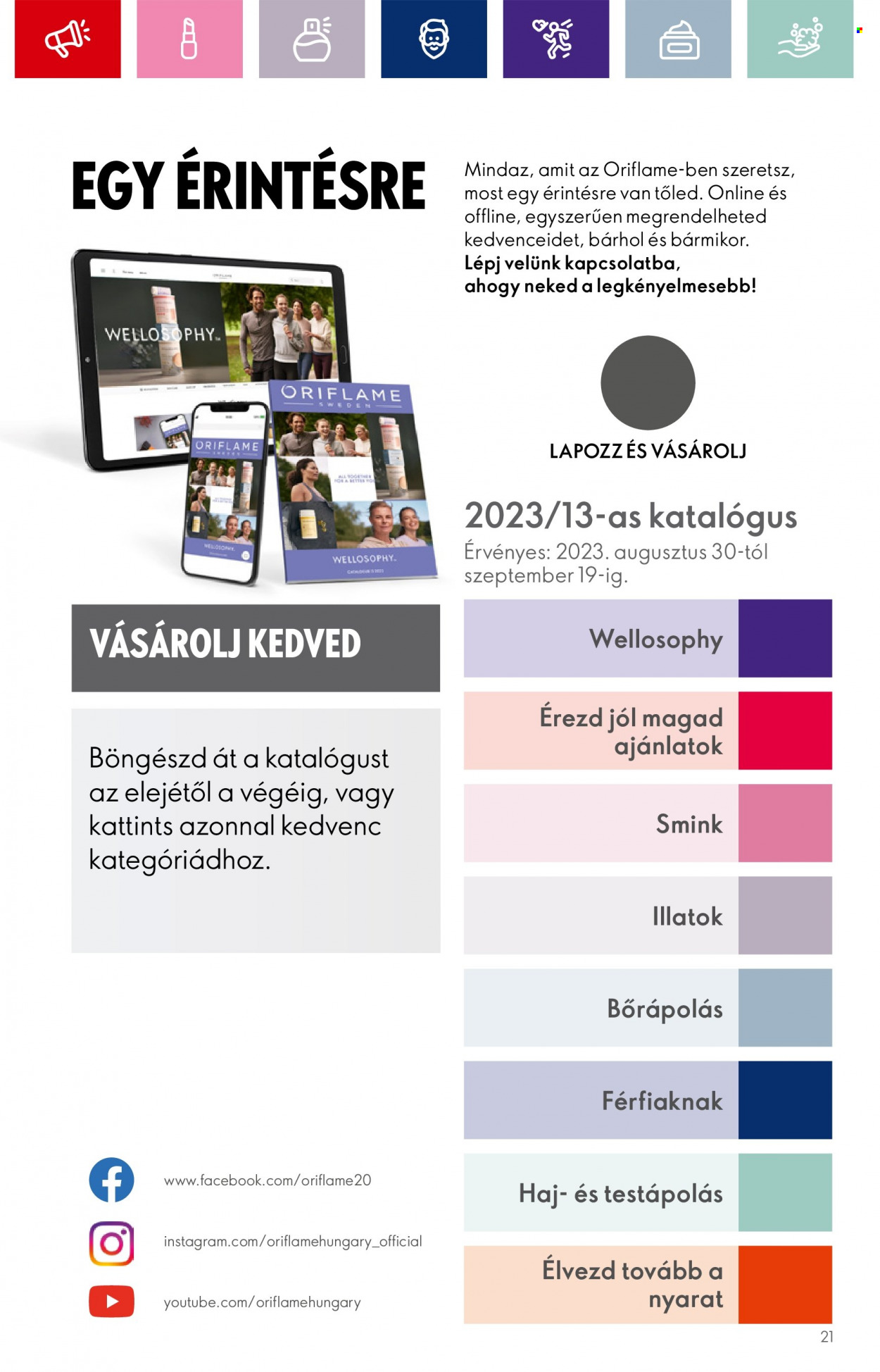 Oriflame akciós újságok - 2023.08.30 - 2023.09.19. Oldal 21