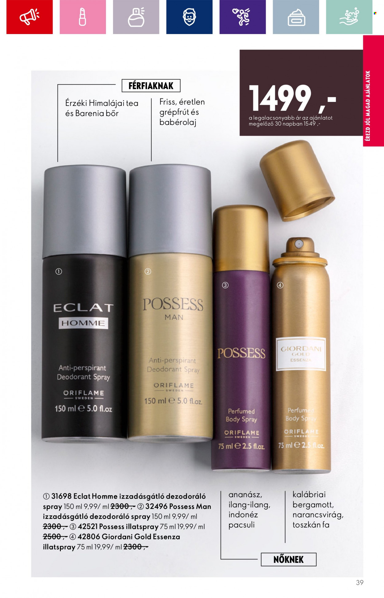Oriflame akciós újságok - 2023.08.30 - 2023.09.19. Oldal 39