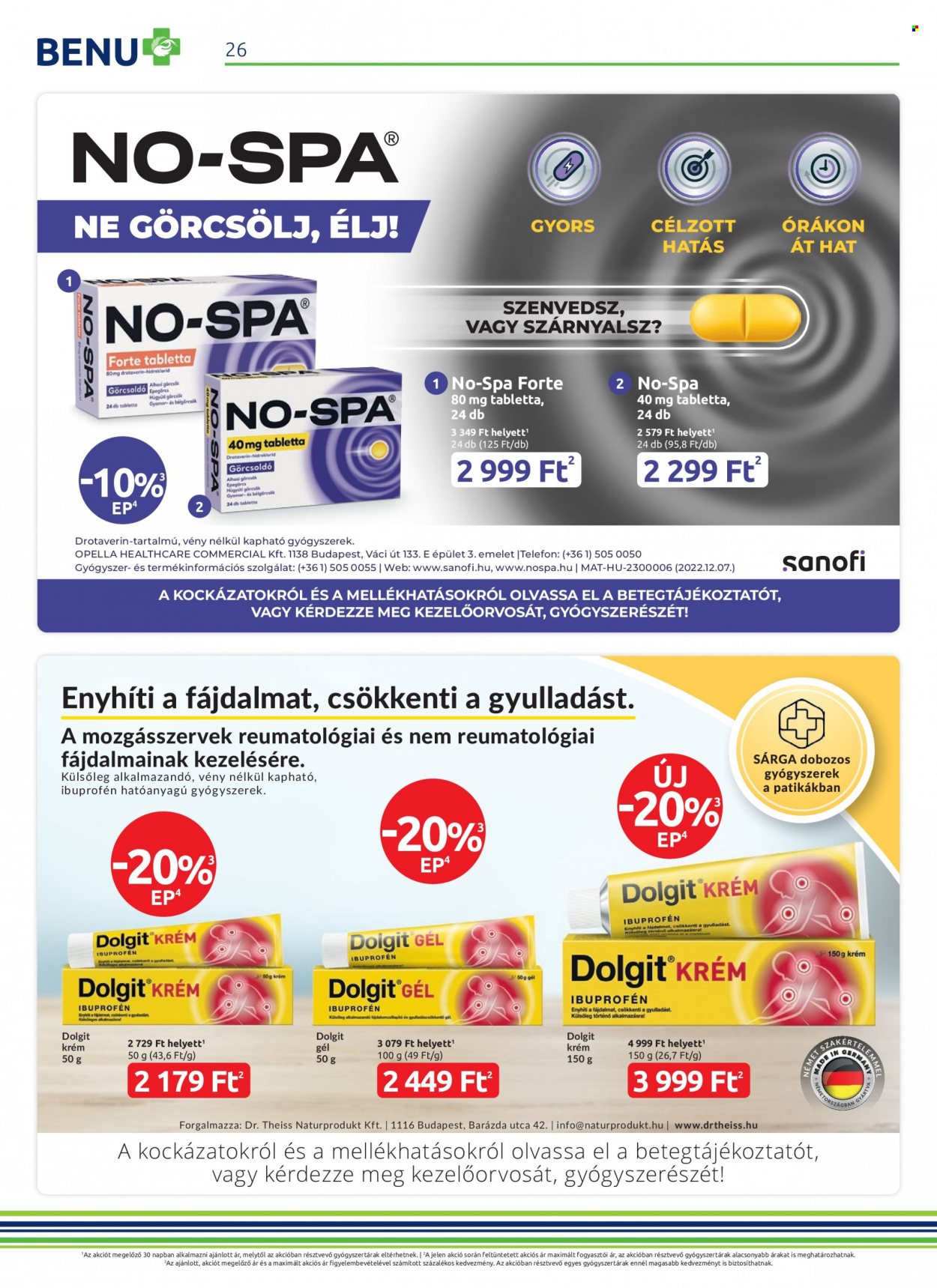 BENU Gyógyszertár akciós újságok - 2023.09.01 - 2023.09.30. Oldal 26