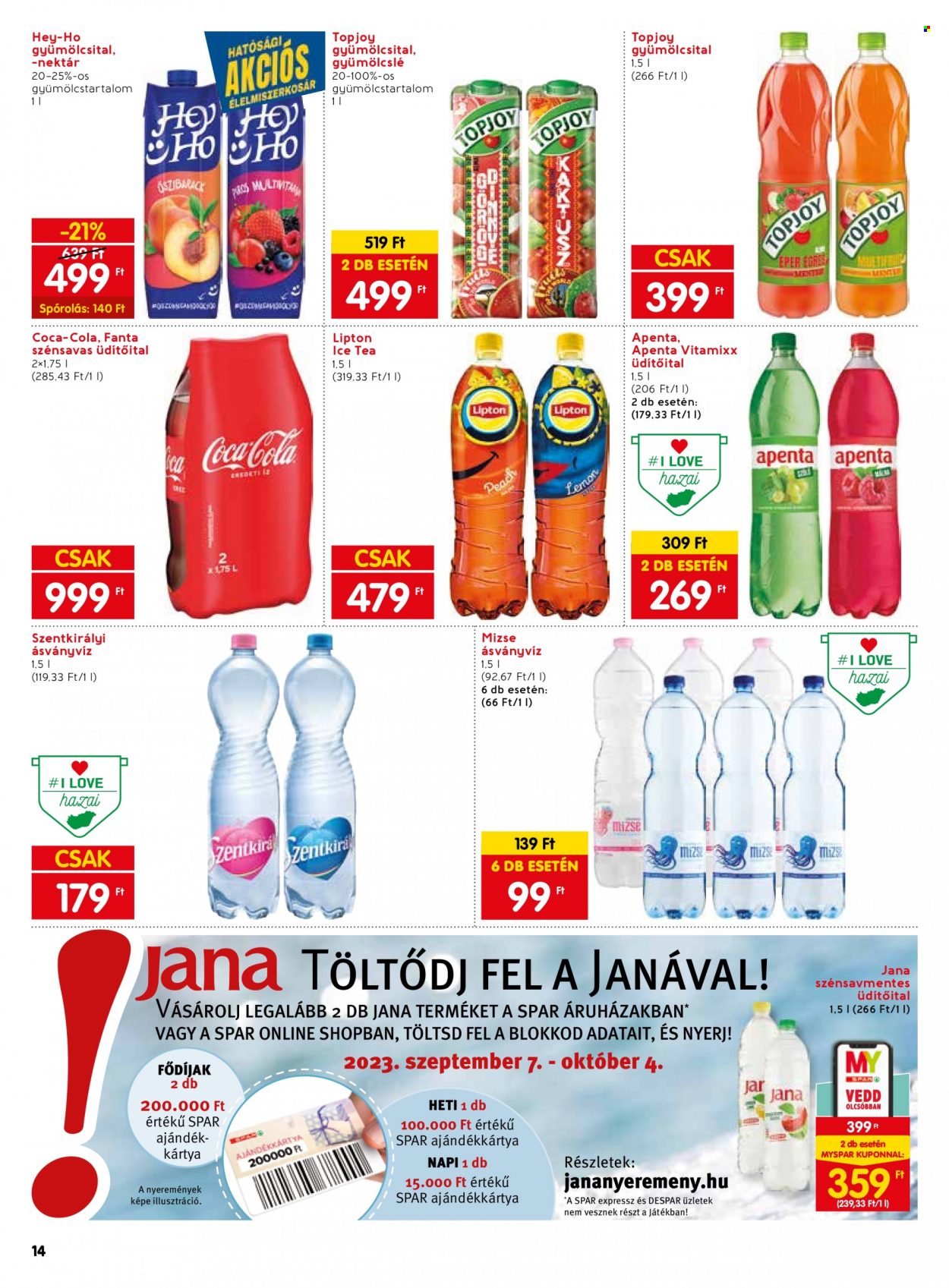 SPAR akciós újságok - 2023.09.07 - 2023.09.13. Oldal 18