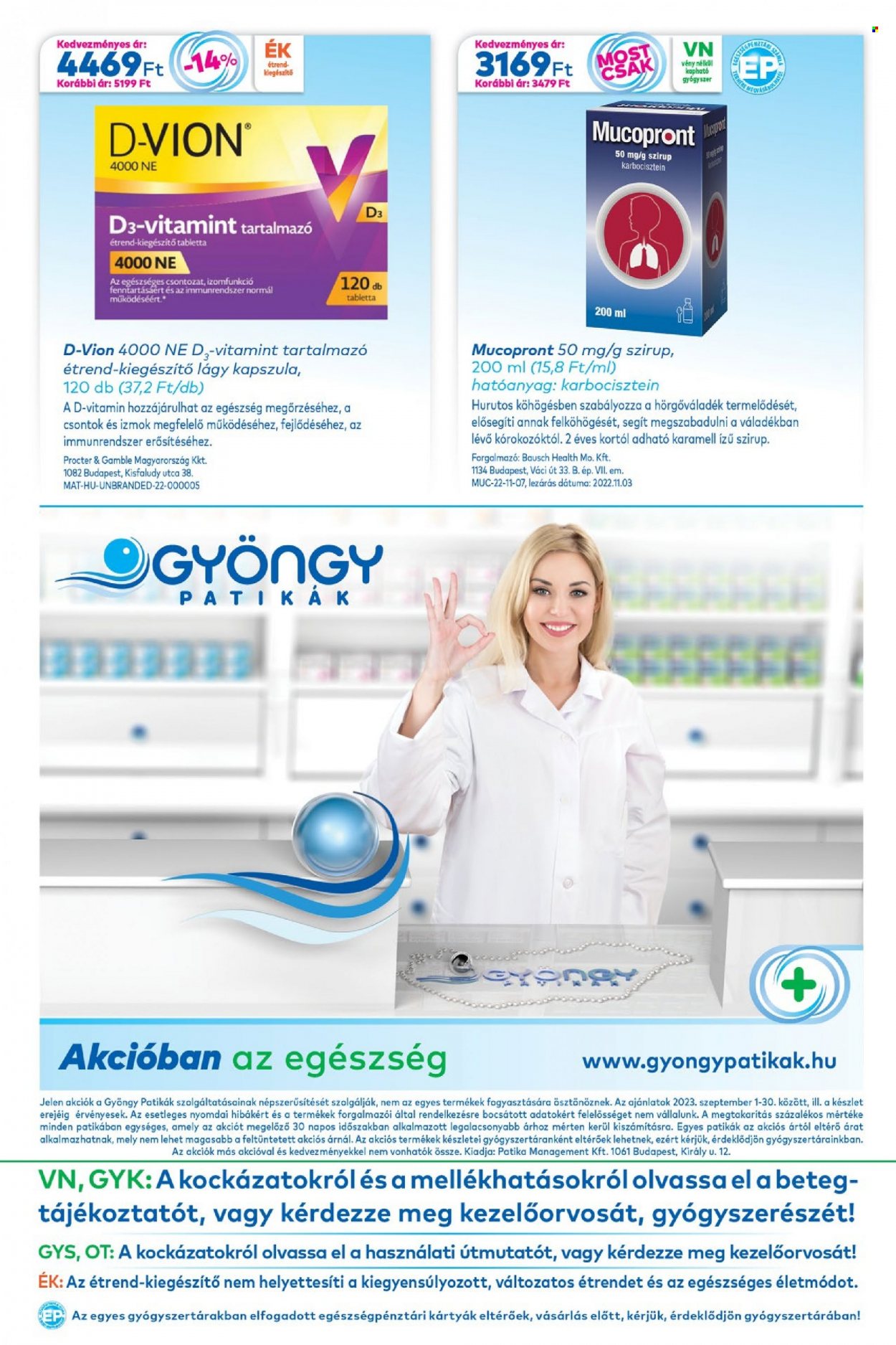 Gyöngy Patikák akciós újságok - 2023.09.01 - 2023.09.30. Oldal 20