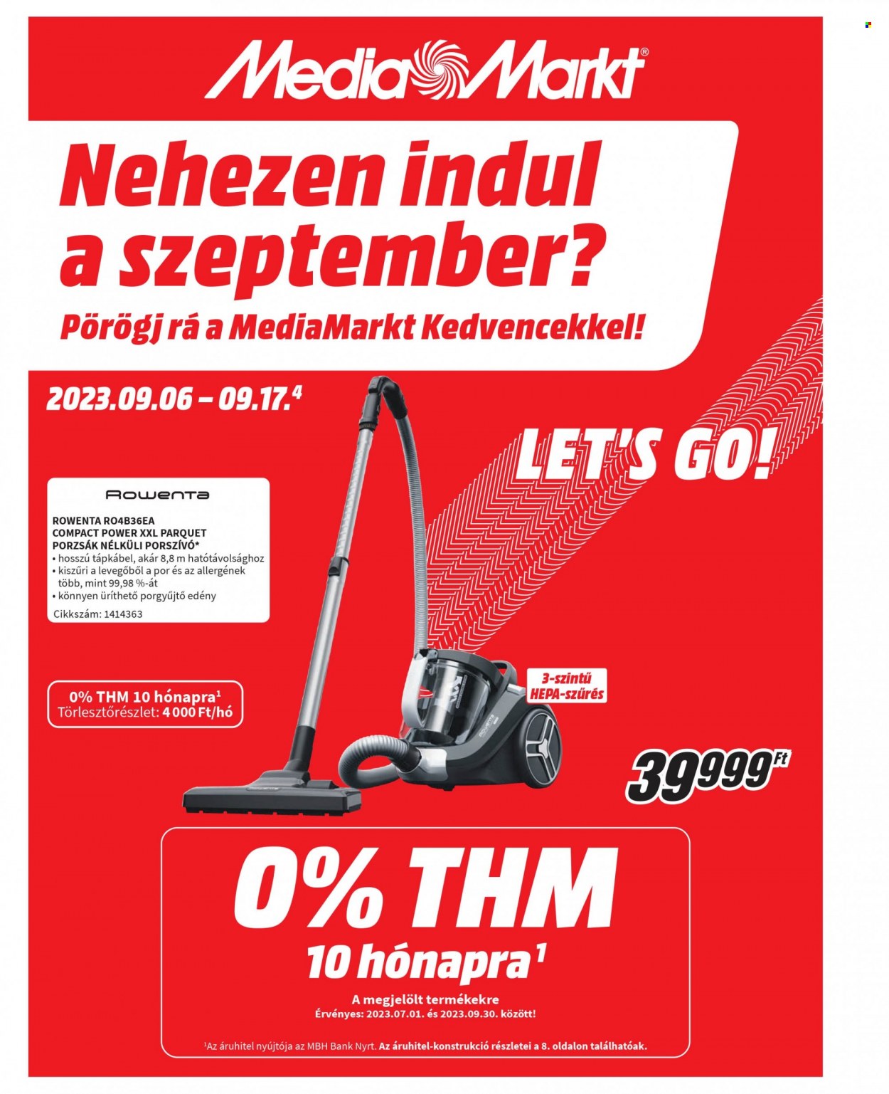 MediaMarkt akciós újságok - 2023.09.06 - 2023.09.17. Oldal 1