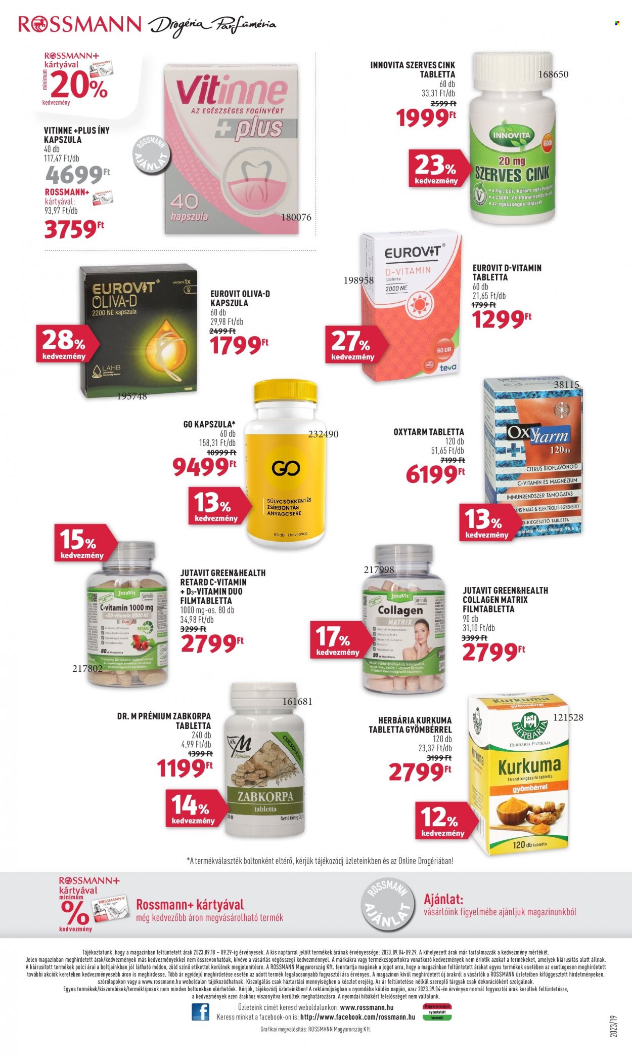Rossmann akciós újságok - 2023.09.18 - 2023.09.29. Oldal 26