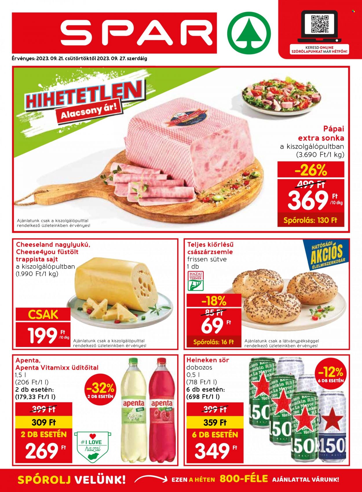 SPAR akciós újságok - 2023.09.21 - 2023.09.27. Oldal 1