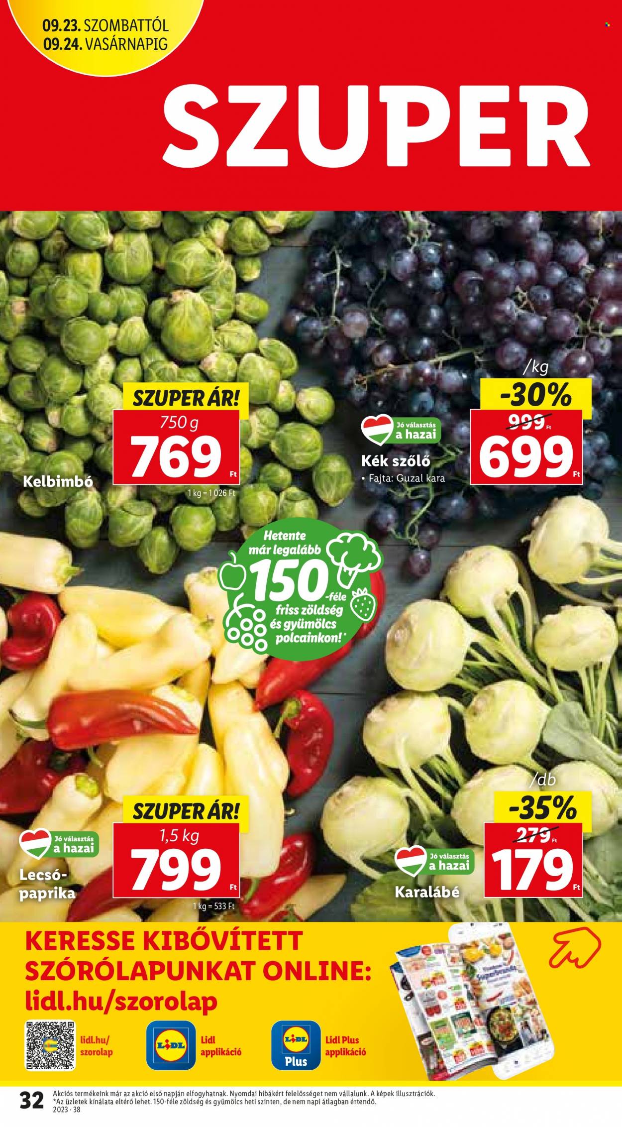 Lidl akciós újságok - 2023.09.21 - 2023.09.27. Oldal 32