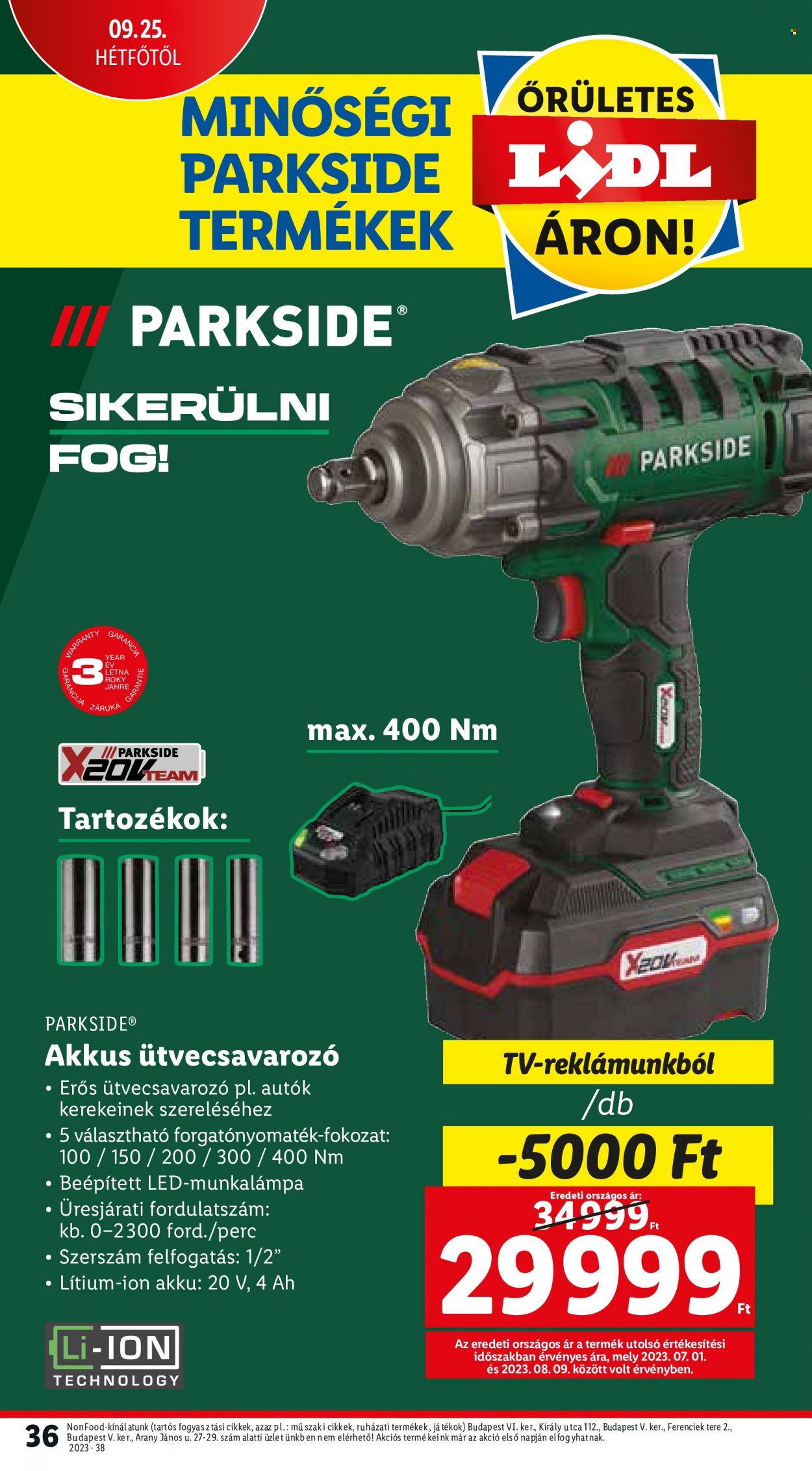 Lidl akciós újságok - 2023.09.21 - 2023.09.27. Oldal 36