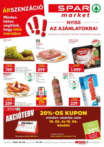 Újság SPAR market - 2023.09.28 - 2023.10.04.