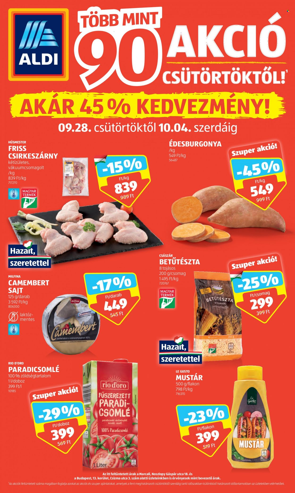 Aldi akciós újságok - 2023.09.28 - 2023.10.04. Oldal 1