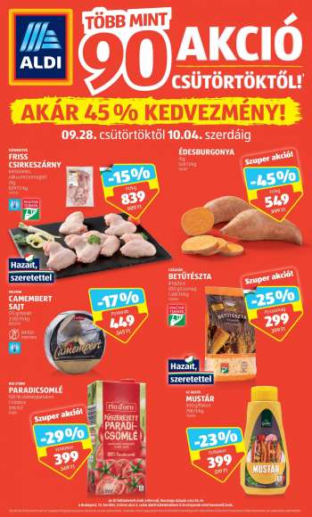 Újság Aldi - 2023.09.28 - 2023.10.04.
