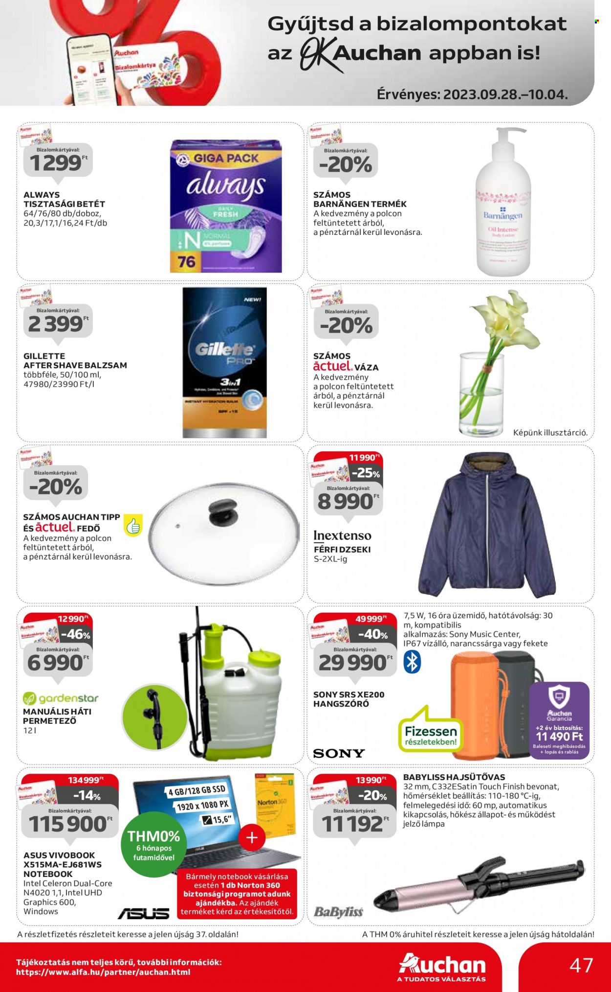 Auchan akciós újságok - 2023.09.28 - 2023.10.04. Oldal 47