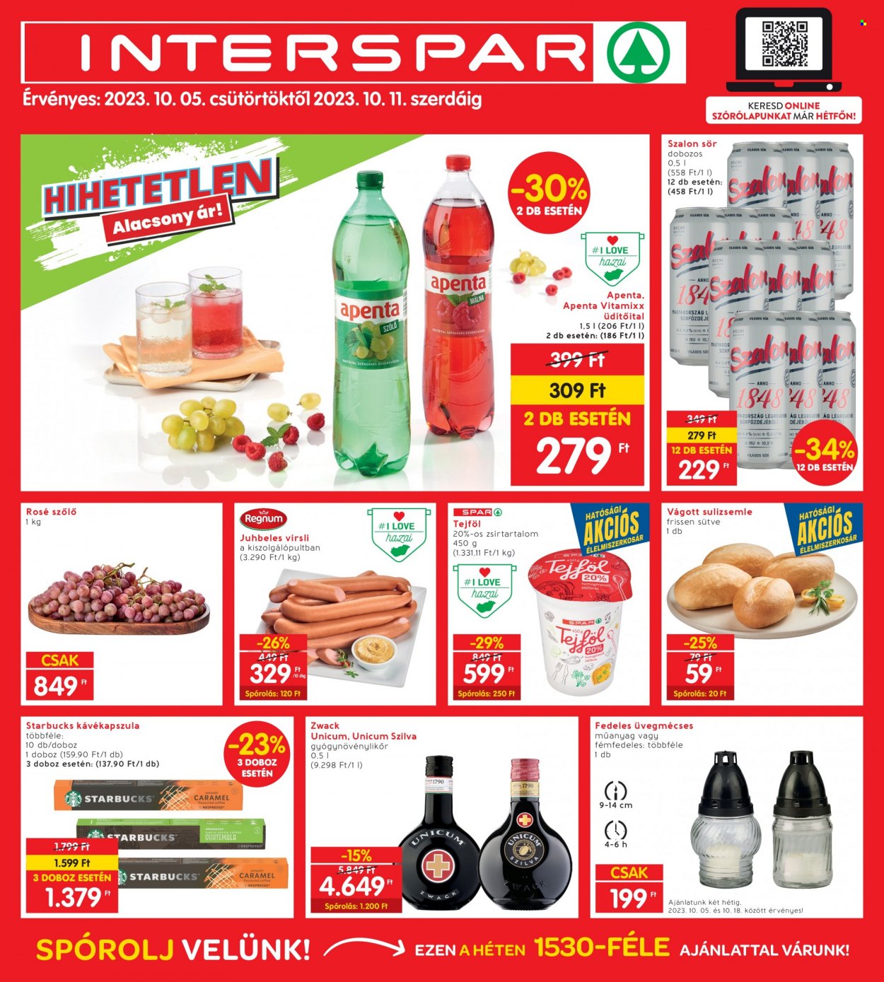 INTERSPAR akciós újságok - 2023.10.05 - 2023.10.11. Oldal 1