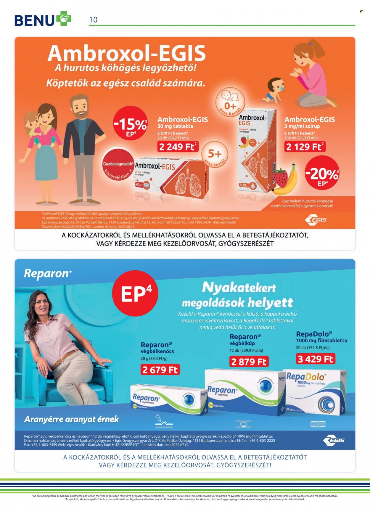 BENU Gyógyszertár akciós újságok - 2023.10.01 - 2023.10.31. Oldal 10