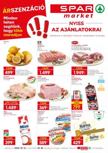 Újság SPAR market - 2023.10.12 - 2023.10.18.