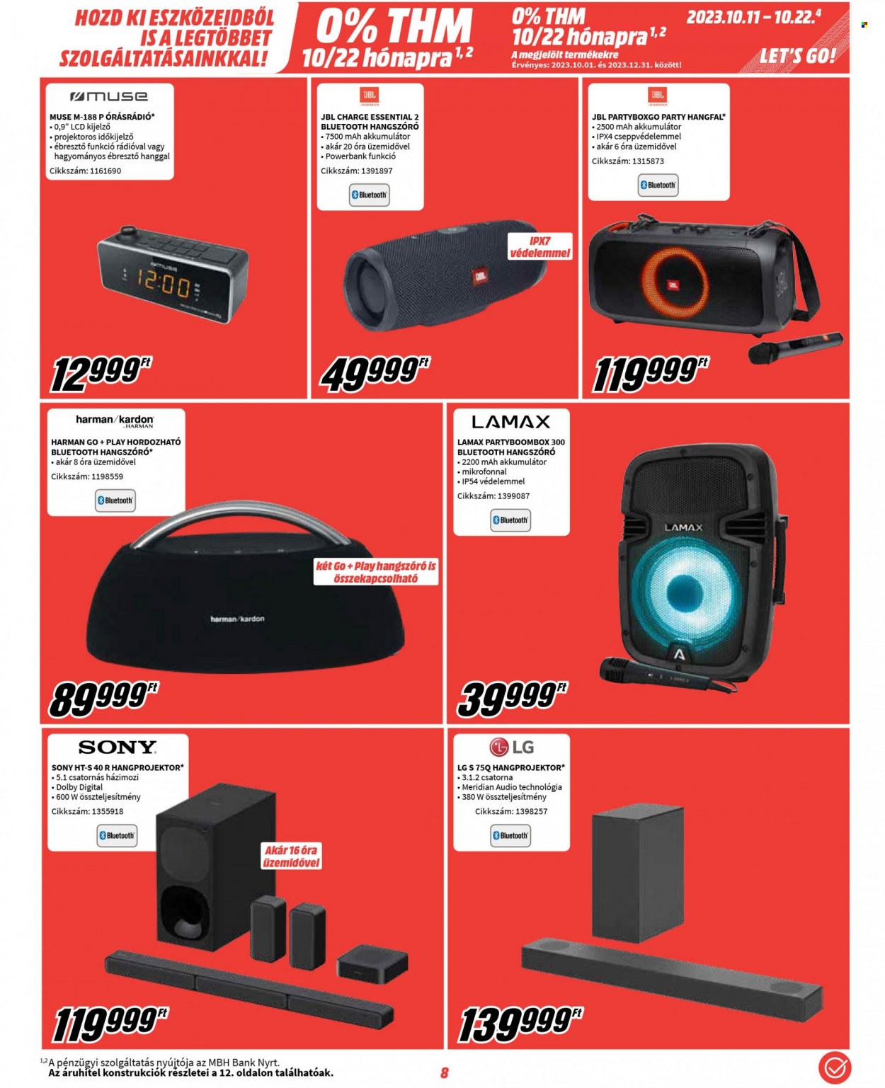 MediaMarkt akciós újságok - 2023.10.11 - 2023.10.22. Oldal 8