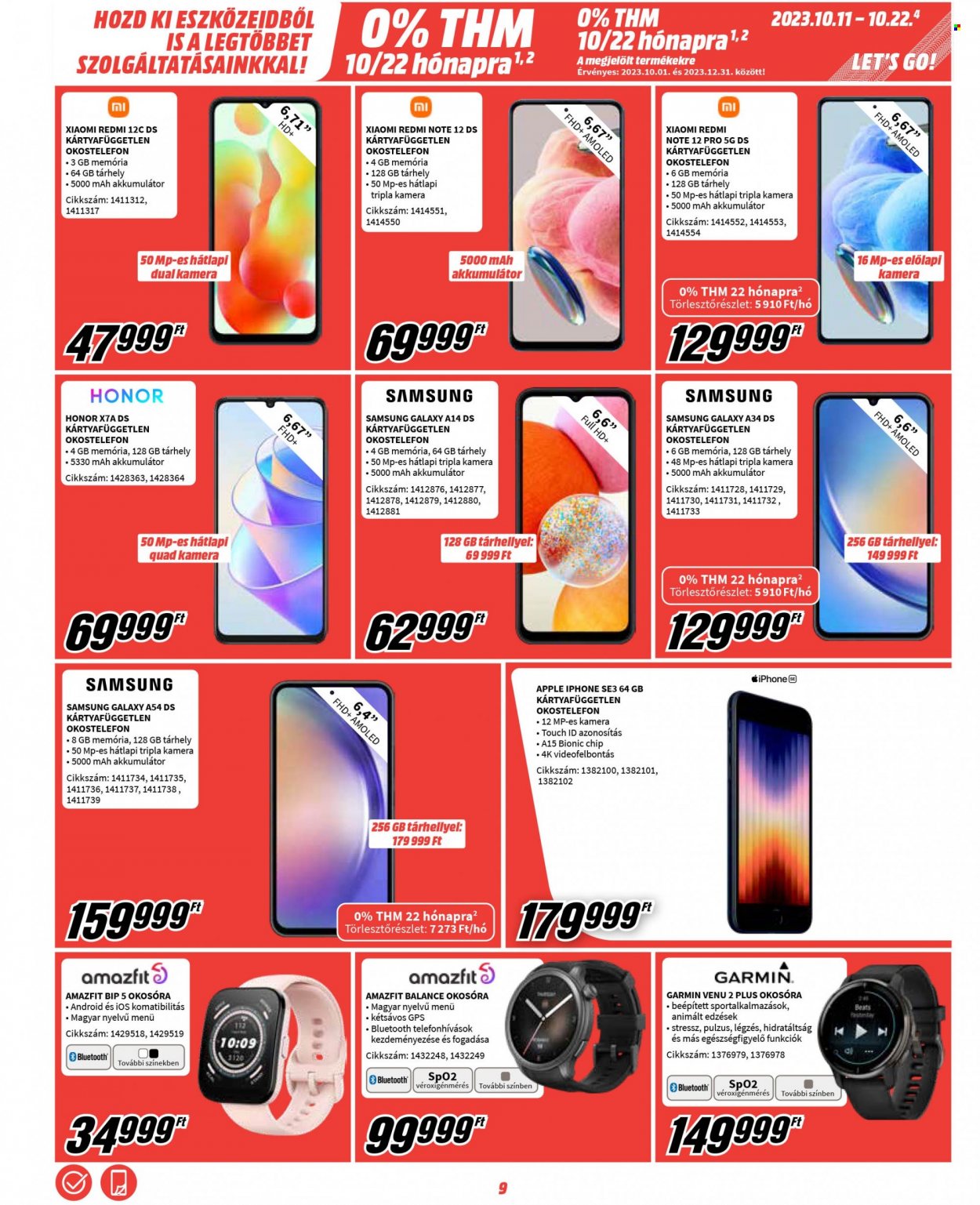MediaMarkt akciós újságok - 2023.10.11 - 2023.10.22. Oldal 9