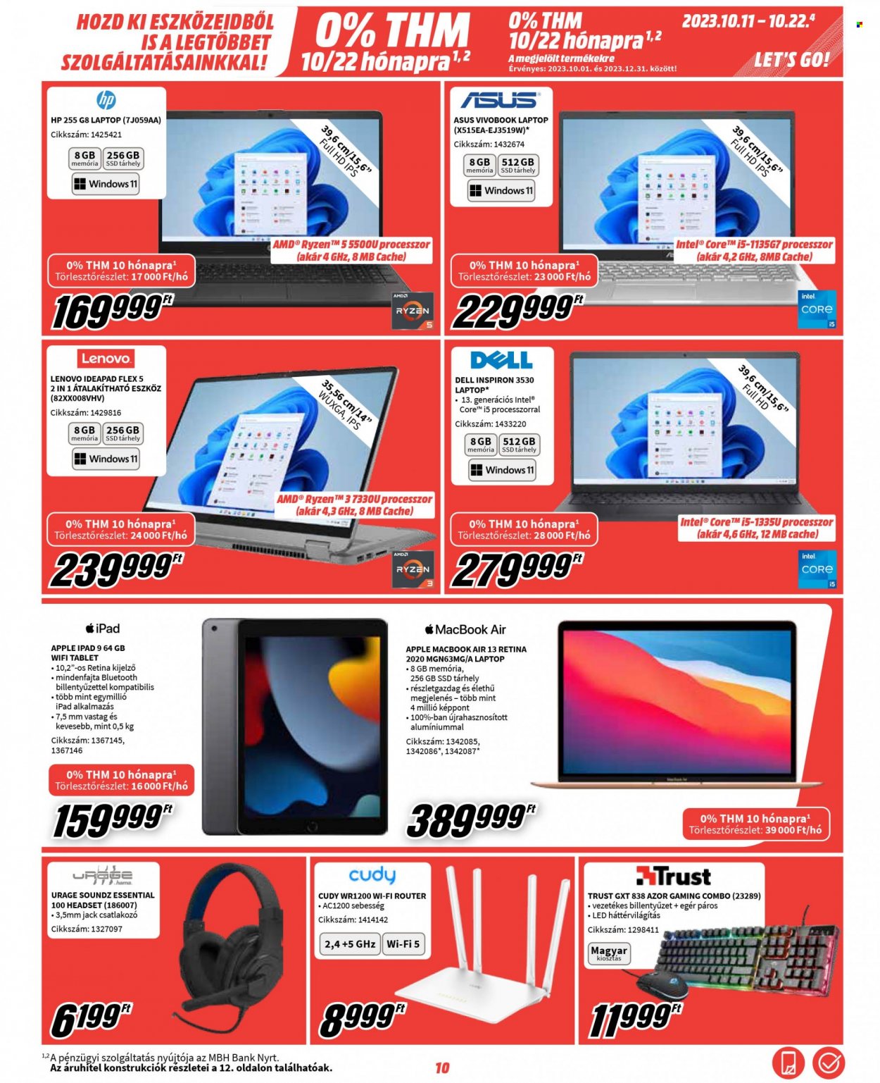 MediaMarkt akciós újságok - 2023.10.11 - 2023.10.22. Oldal 10