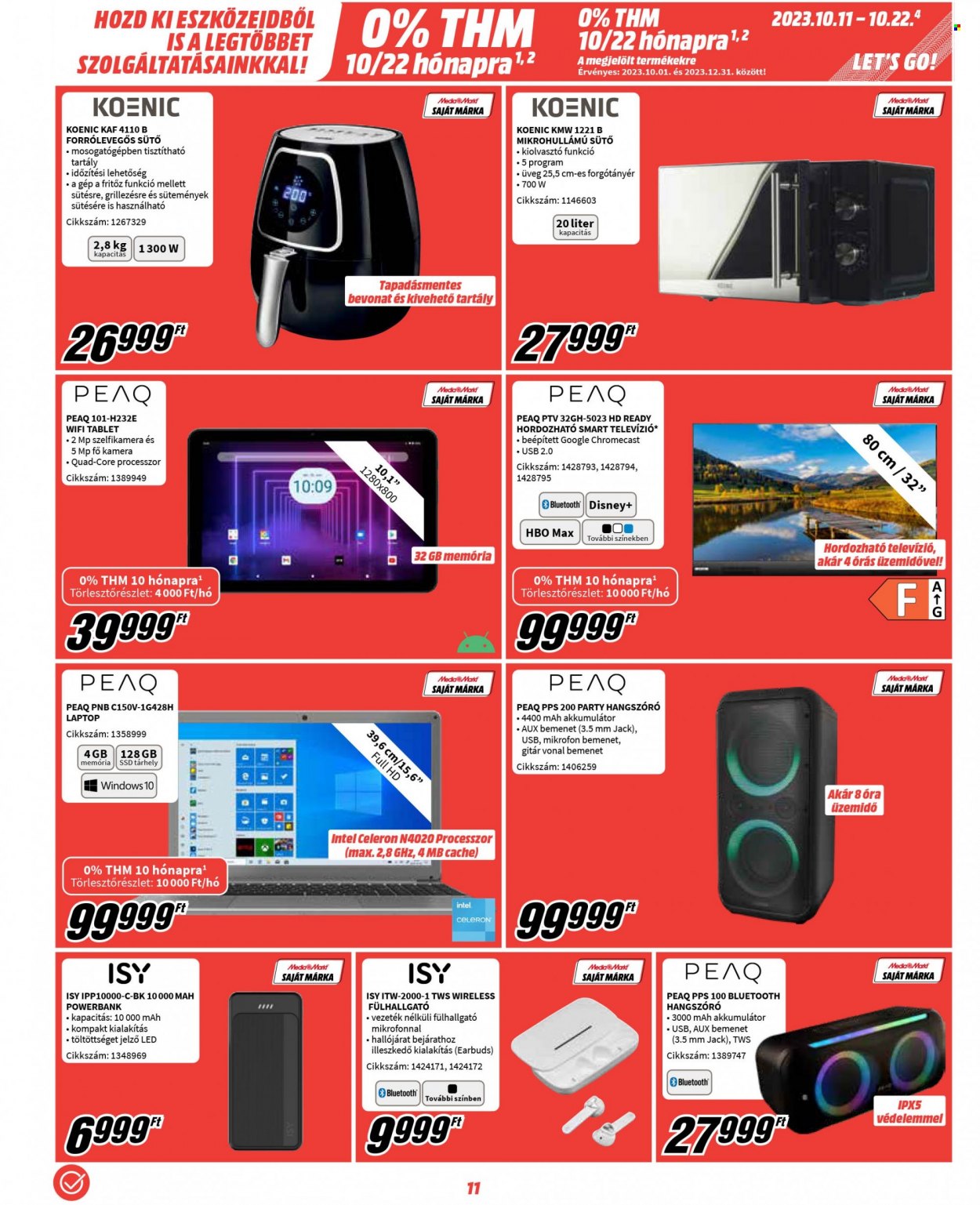 MediaMarkt akciós újságok - 2023.10.11 - 2023.10.22. Oldal 11