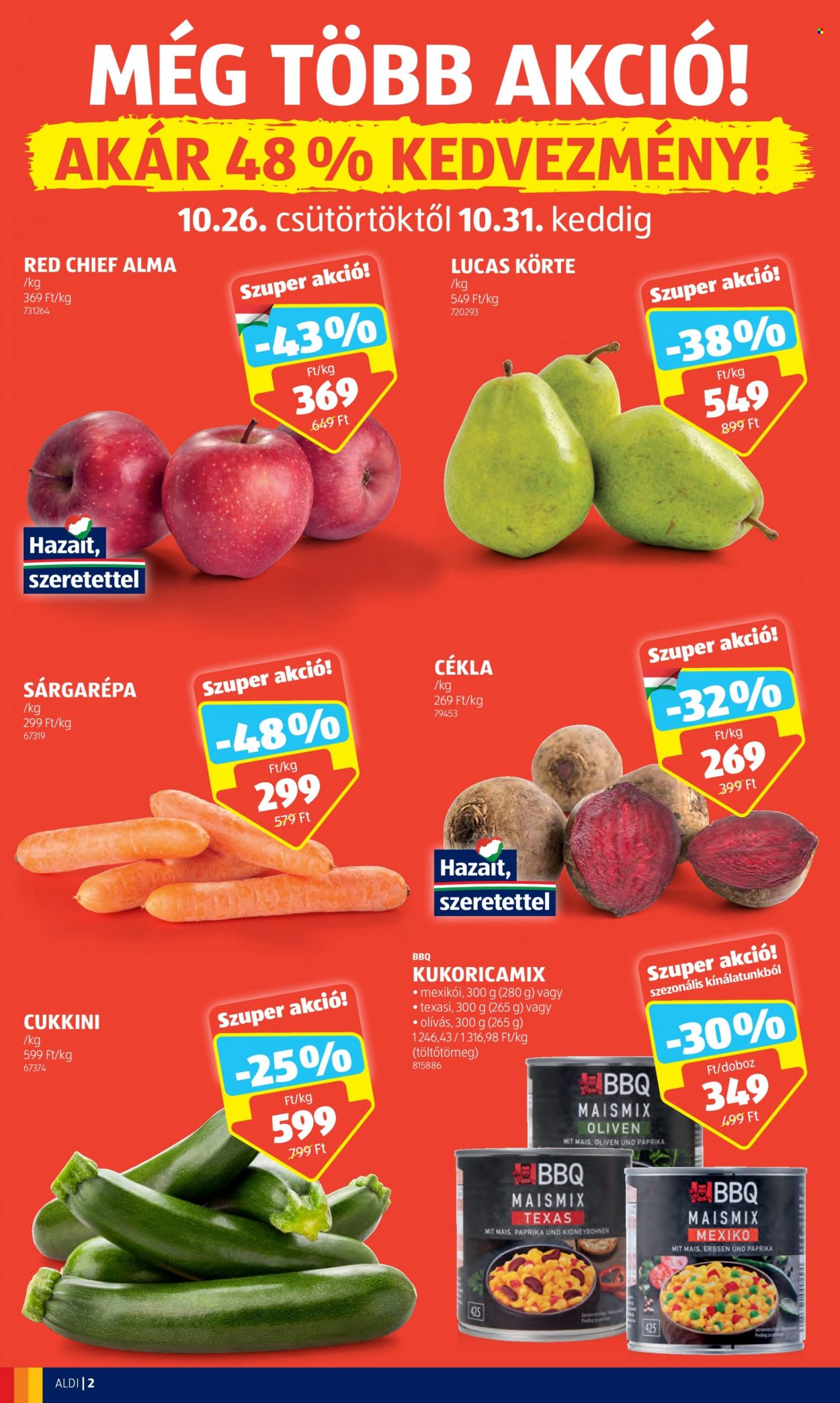 Aldi akciós újságok - 2023.10.26 - 2023.10.31. Oldal 2
