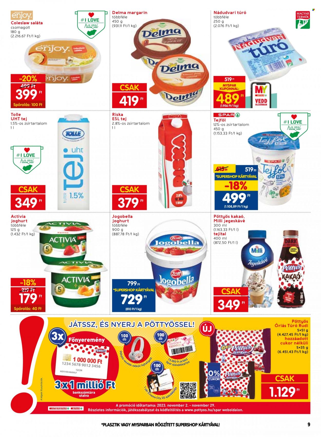SPAR akciós újságok - 2023.11.02 - 2023.11.08. Oldal 9