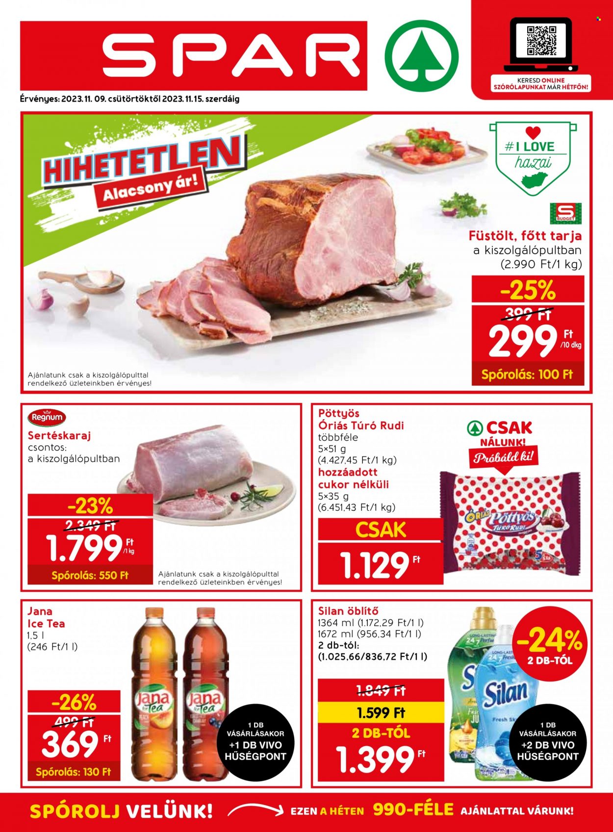 SPAR akciós újságok - 2023.11.09 - 2023.11.15. Oldal 1