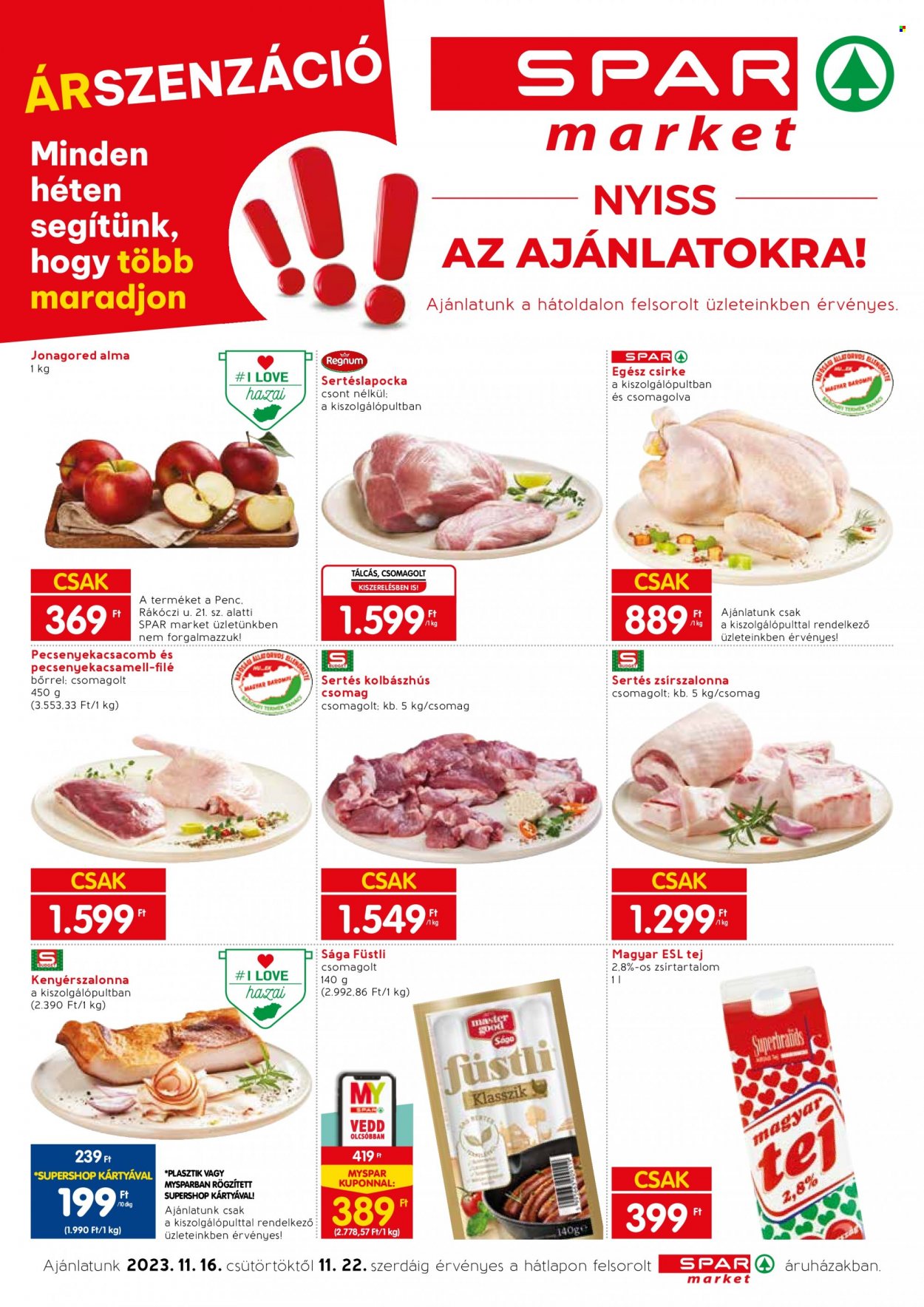 SPAR market akciós újságok - 2023.11.16 - 2023.11.22. Oldal 1